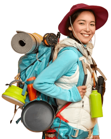 Happy traveller